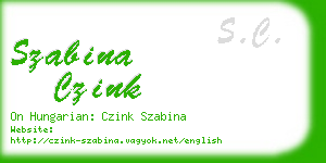 szabina czink business card